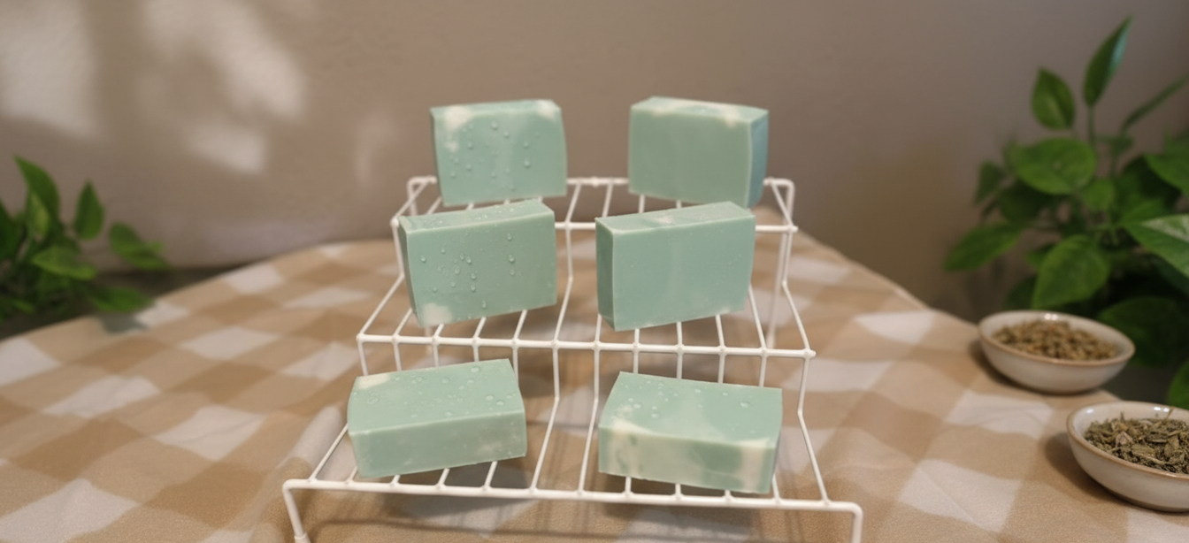 2 SHEA EUCALYPTUS AND COTTON SOAP - Image 1
